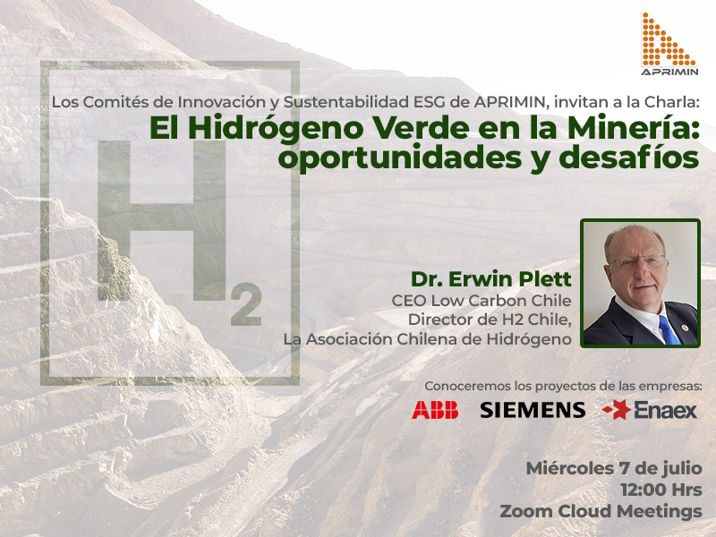 Charla: "El Hidrógeno Verde en la Minería: oportunidades y desafíos" - Comité de Innovación y Sustentabilidad